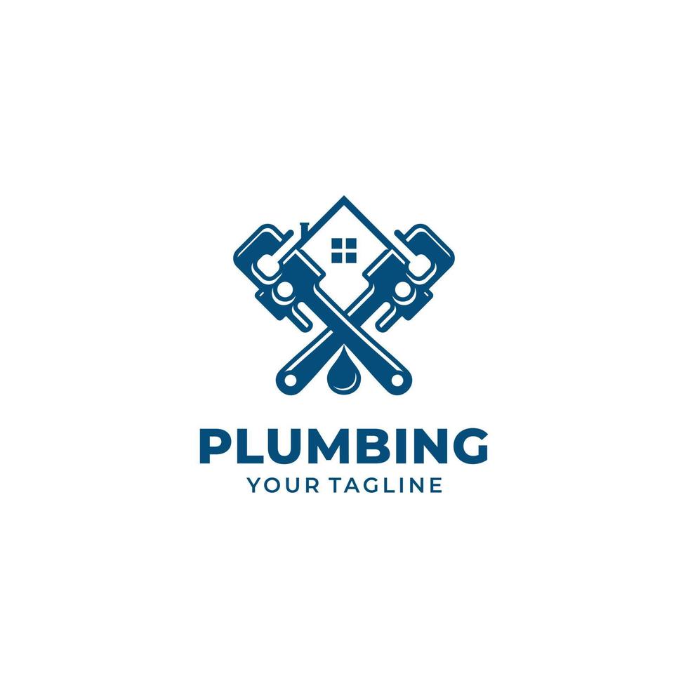 Plumbing Service Logo Design Vector Template