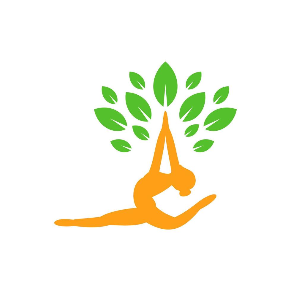 plantilla de vector de logotipo de yoga