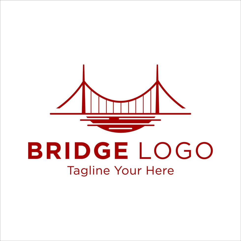 Bridge Logo Design Vector Icon Template