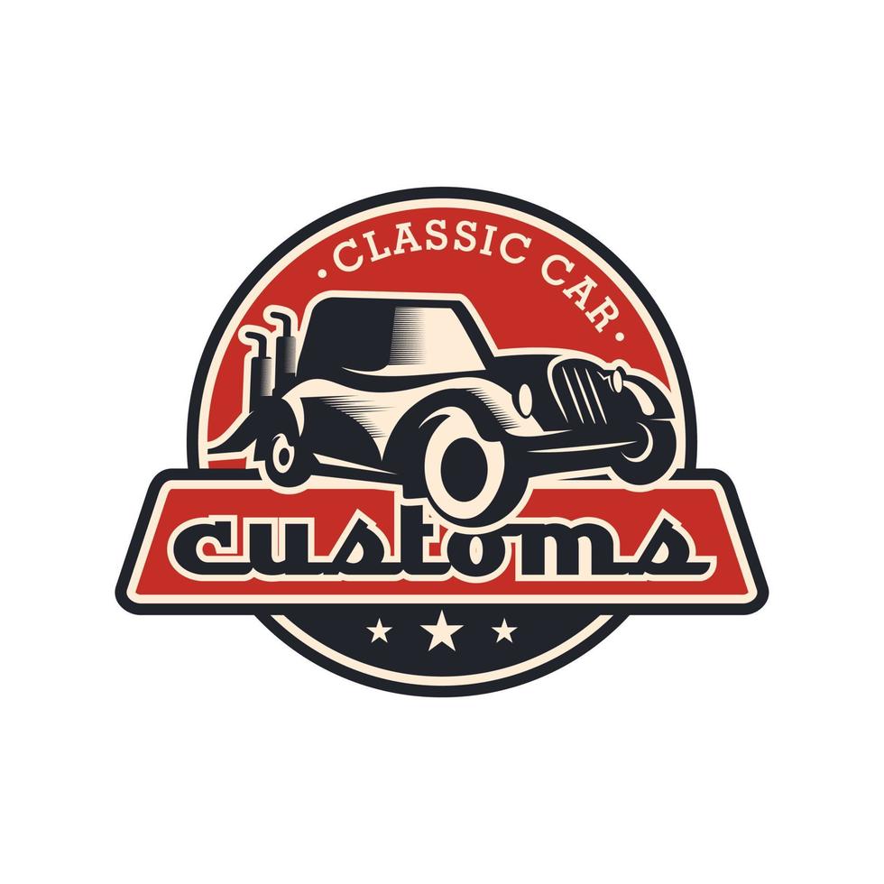 Retro Car Logo Design Template Vector