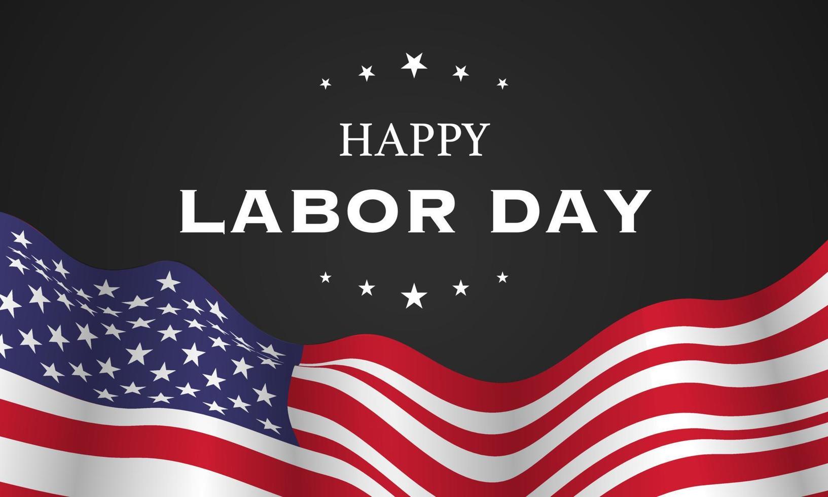 Feliz Día del Trabajo. bandera de EE.UU. vacaciones americanas. ilustración vectorial vector
