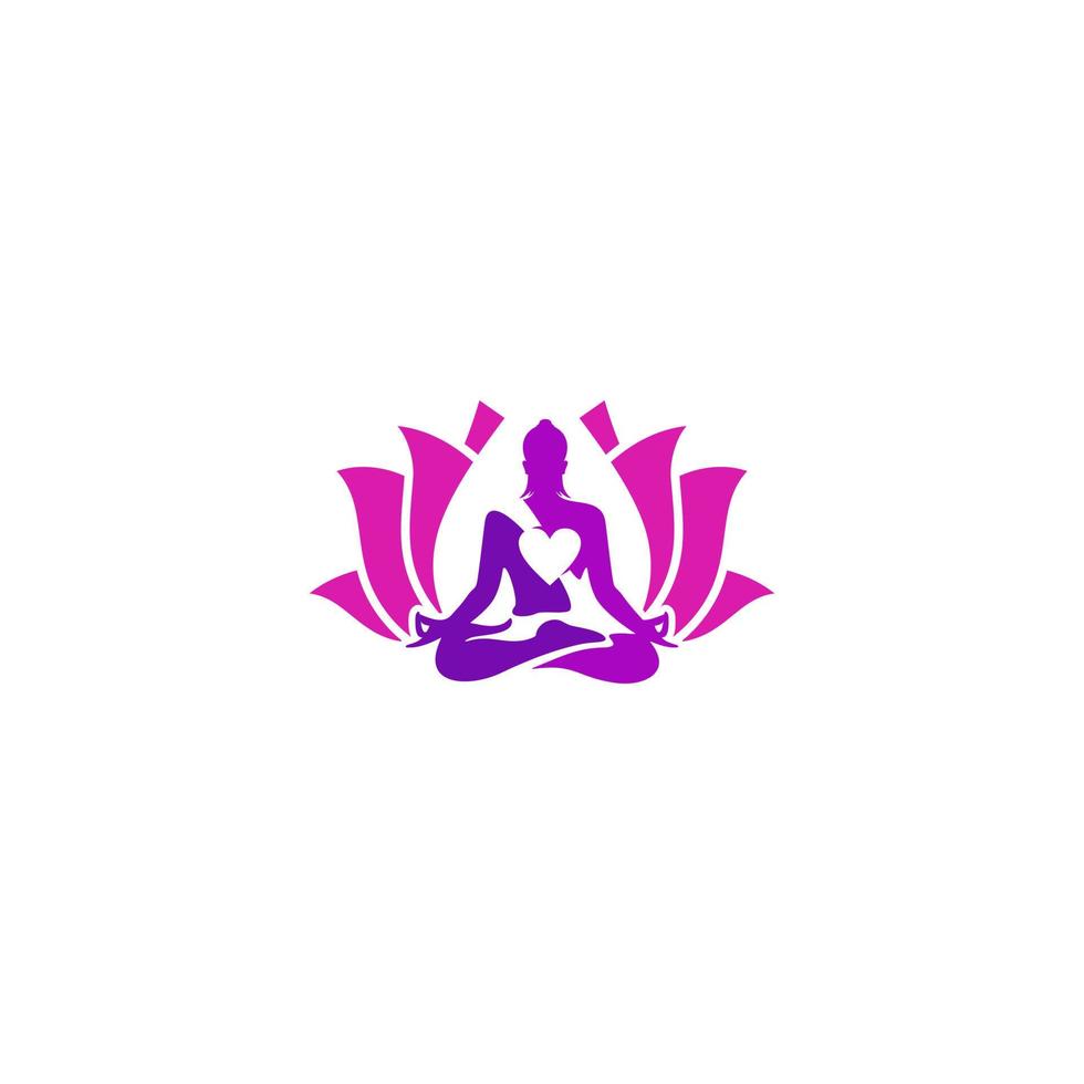 plantilla de vector de logotipo de yoga