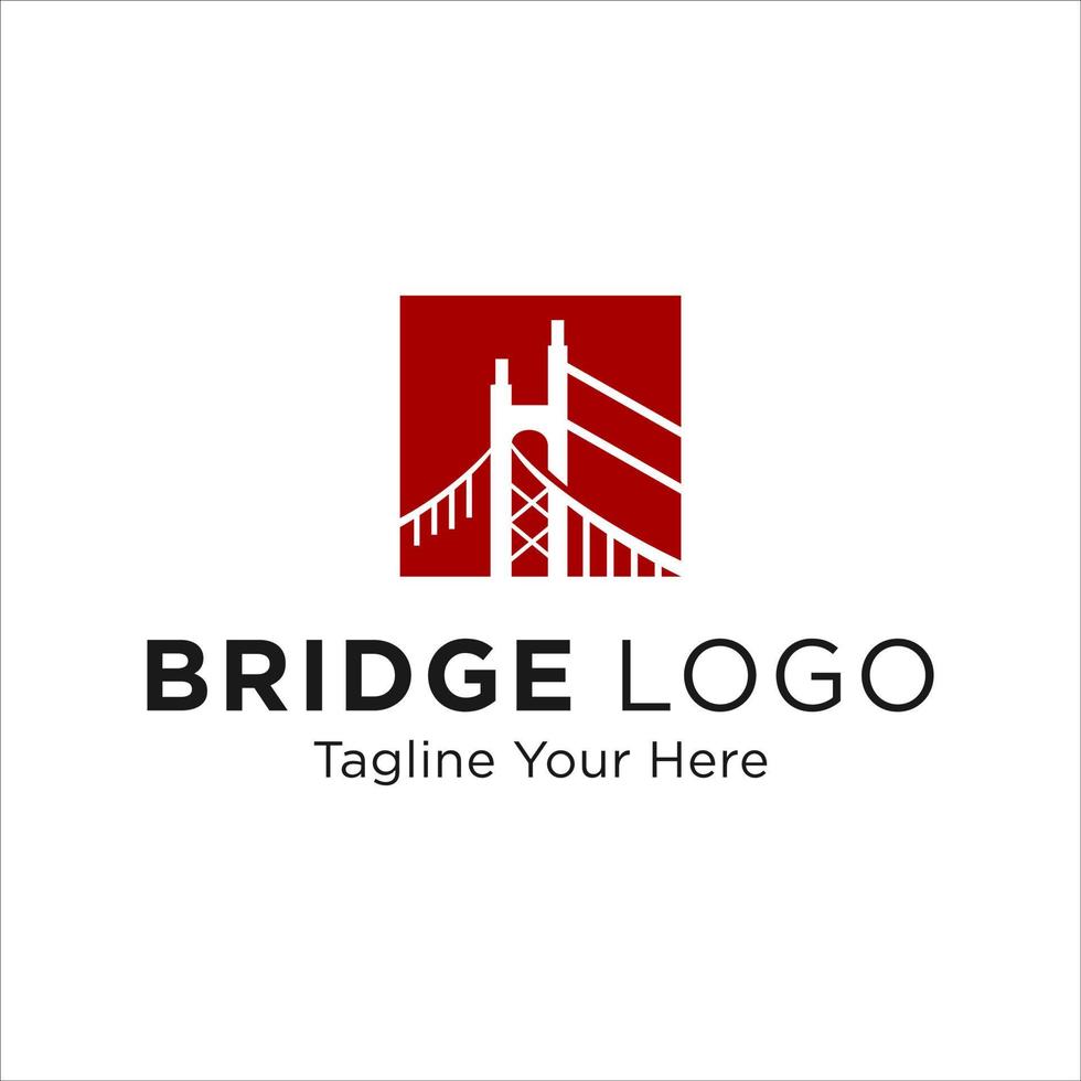 Bridge Logo Design Vector Icon Template