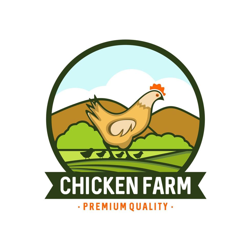 Chicken Farm Logo Vector Template