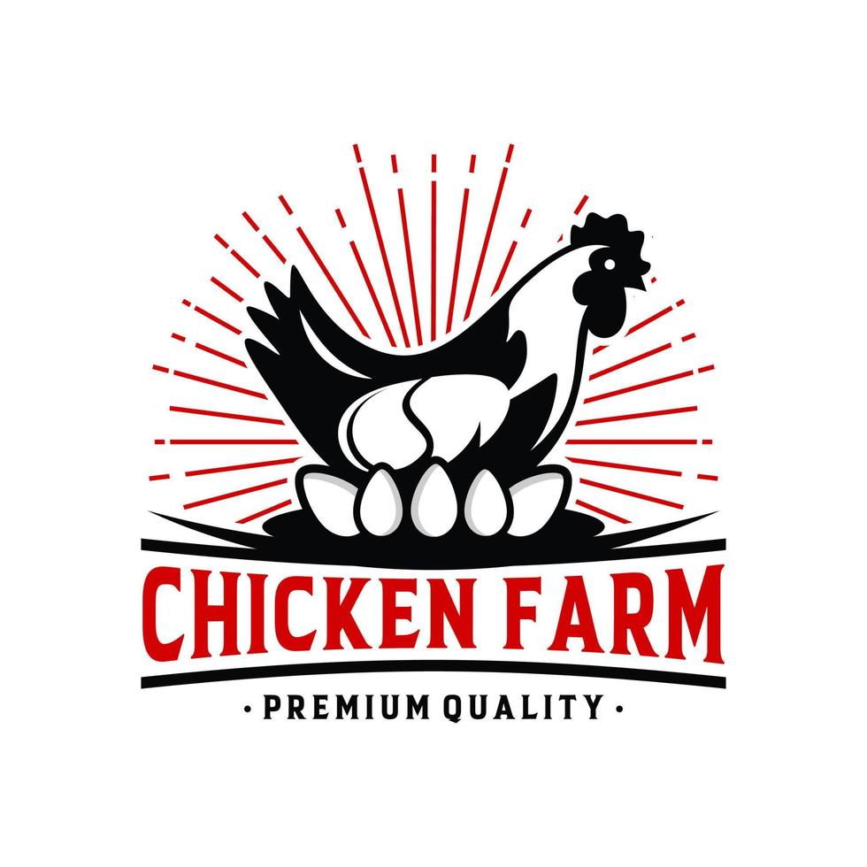 Chicken Farm Logo Vector Template