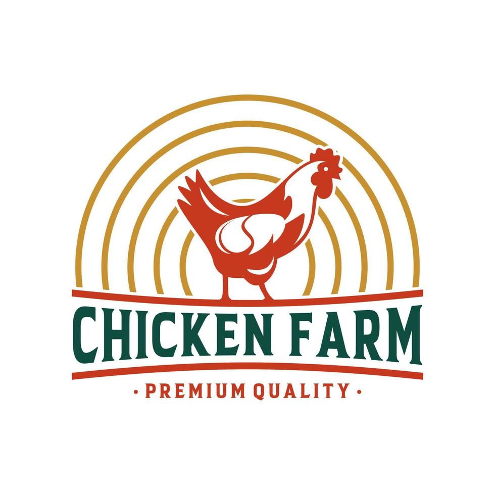 Chicken Farm Logo Vector Template