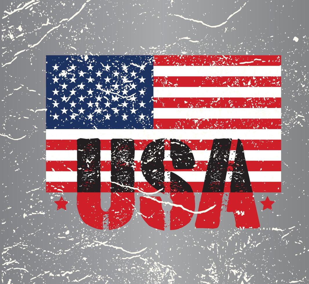 Usa Grunge flag, united states Flag. vector Background Illustration Free Vector