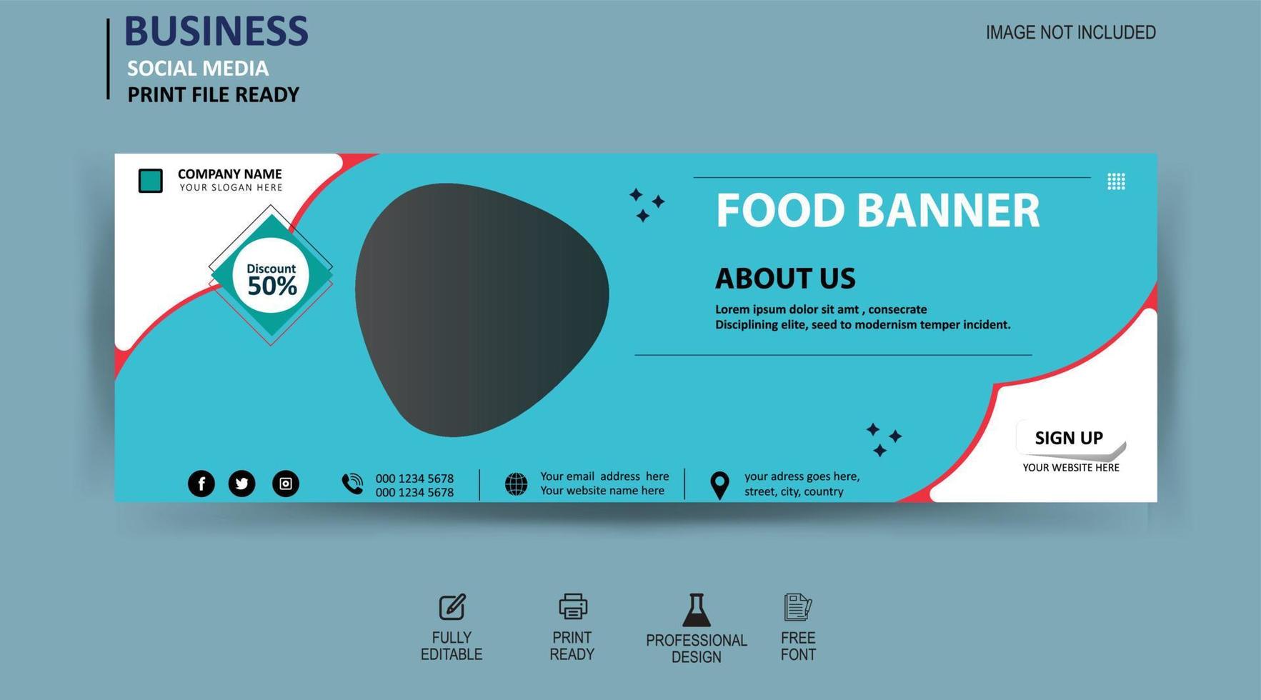 Flat design of food Banner Free Vector 8210174 Vector Art at Vecteezy