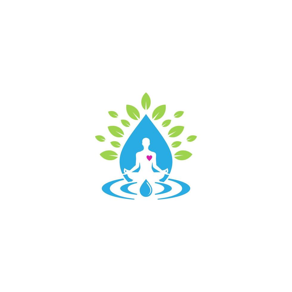 plantilla de vector de logotipo de yoga