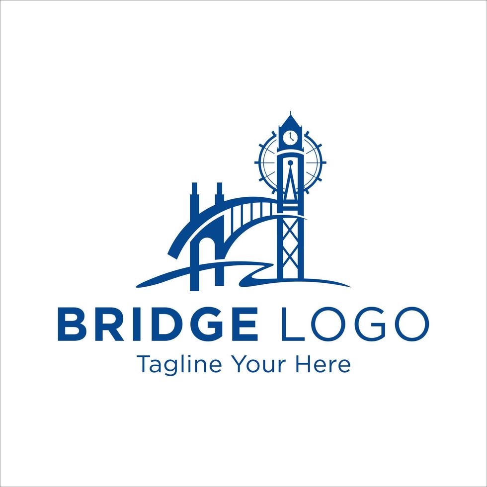 Bridge Logo Design Vector Icon Template