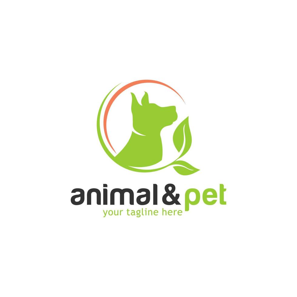 plantilla de vector de diseño de logotipo de amante de perro