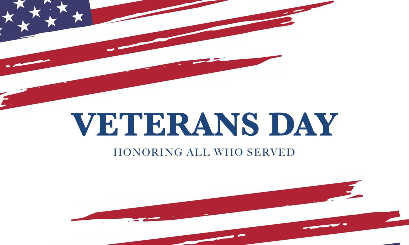 día de los veteranos, 11 de noviembre, en honor a todos los que sirvieron, carteles, ilustración vectorial de diseño moderno vector