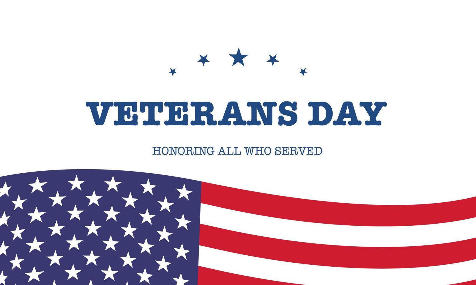 veterans day, November 11, honoring all who served, posters, modern design vector illustration