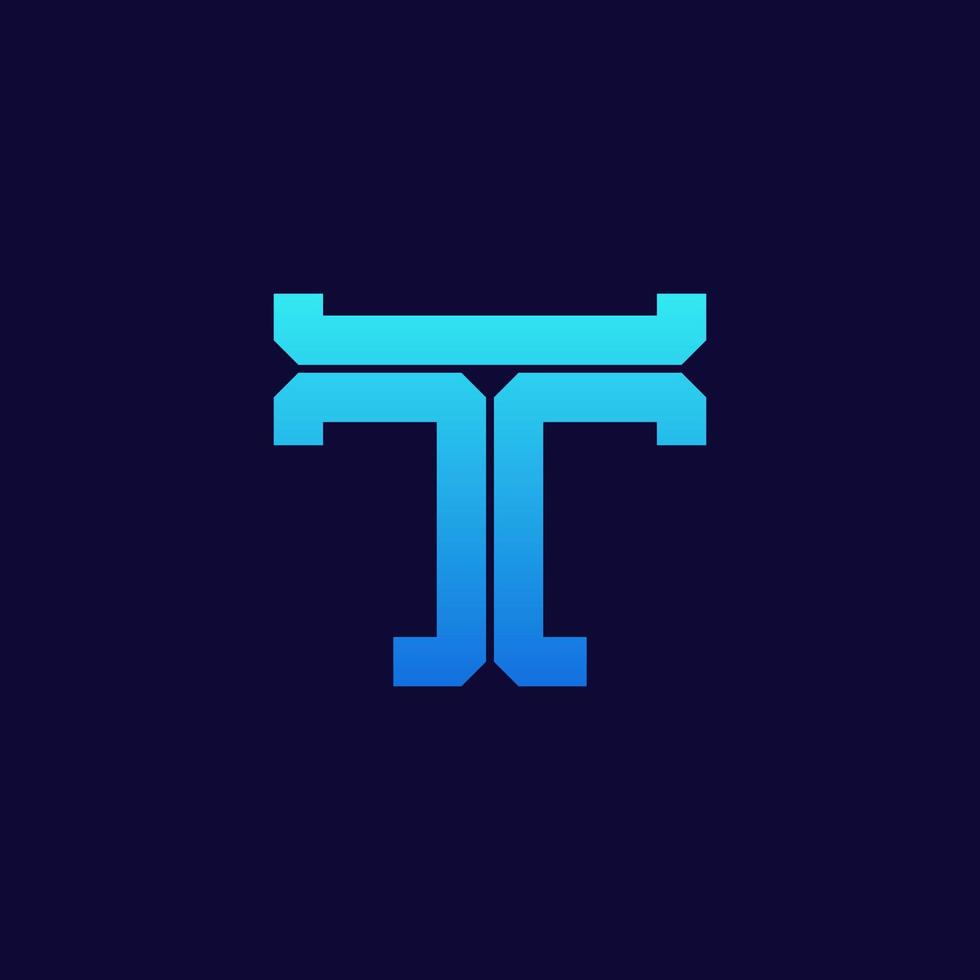 Letter T logo icon design template elements. vector illustration