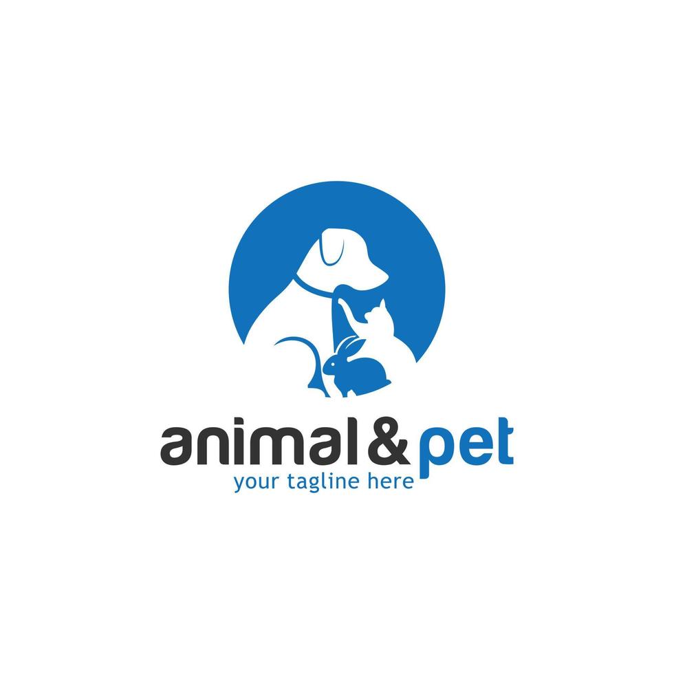 Cat and Dog Logo Design Template vector