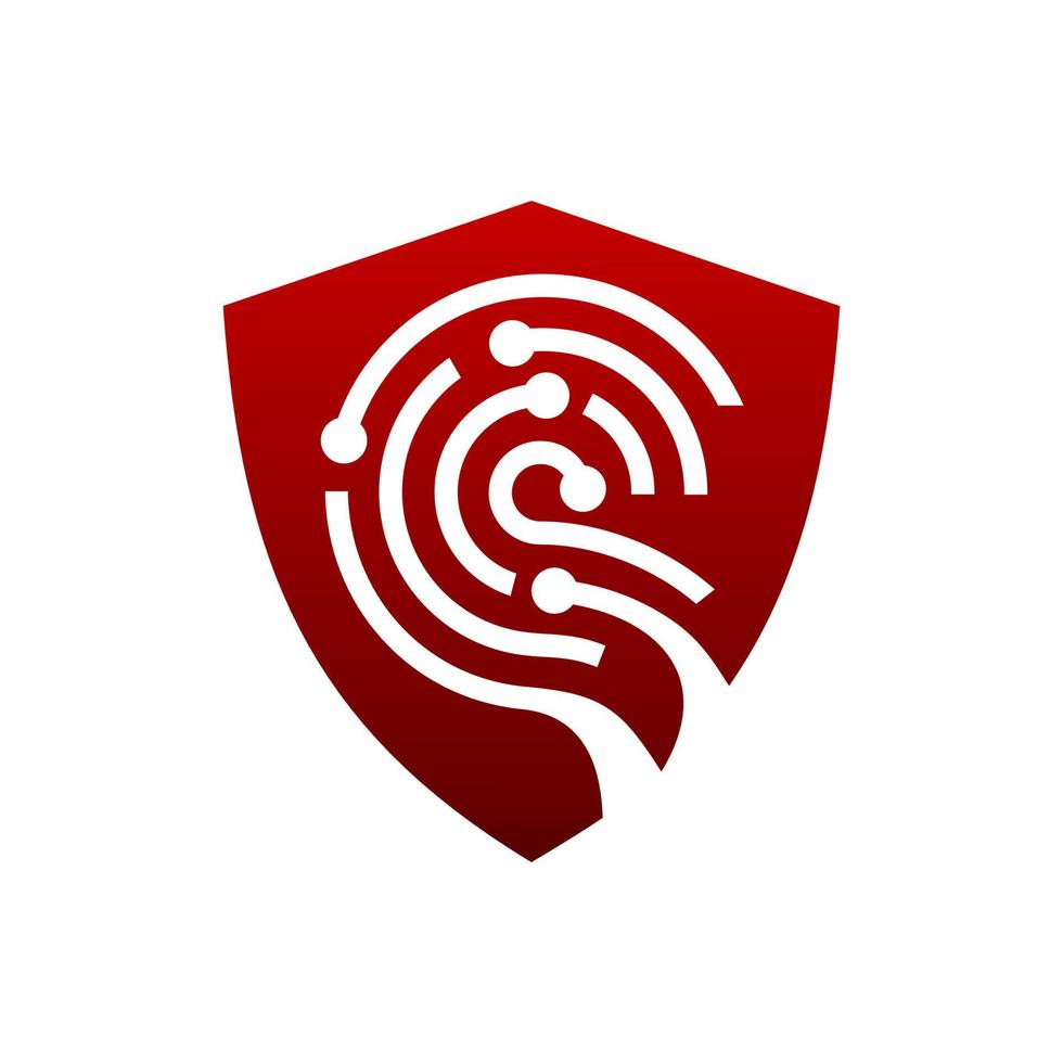 plantilla de logotipo de seguridad de escudo abstracto vector