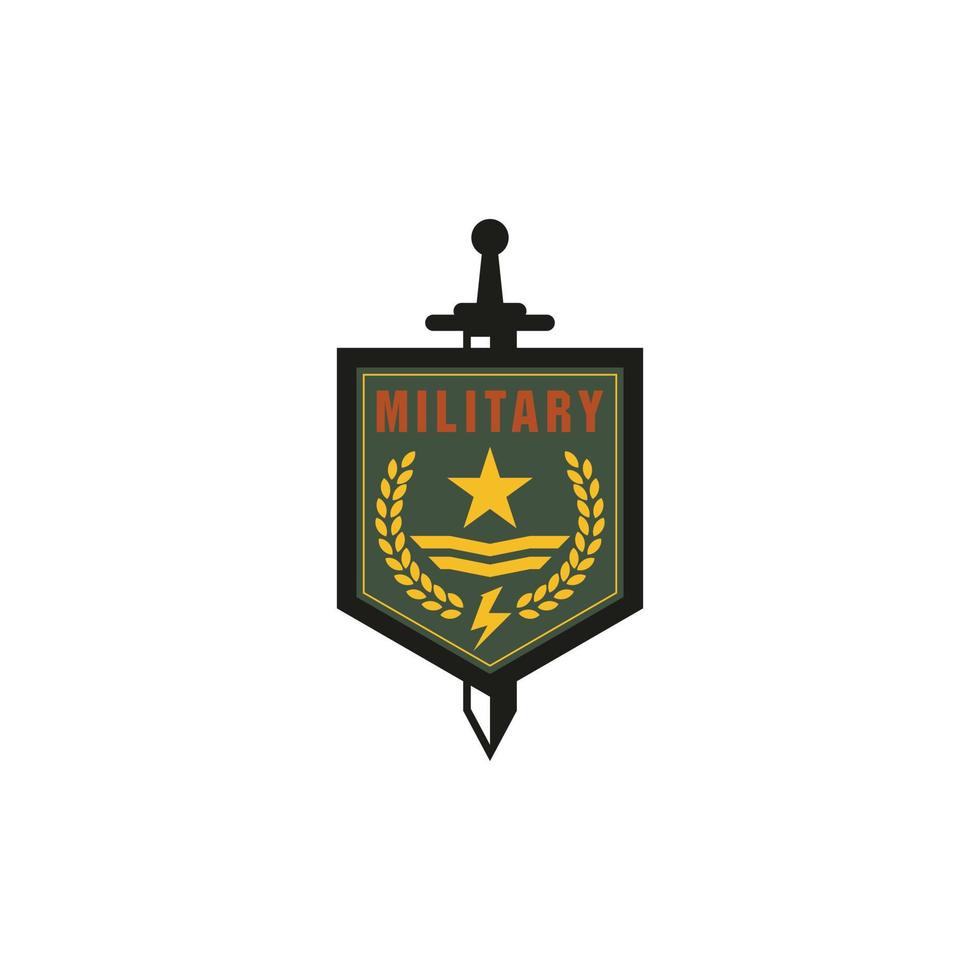 Military Logos Badges Army Symbols Stock Vector