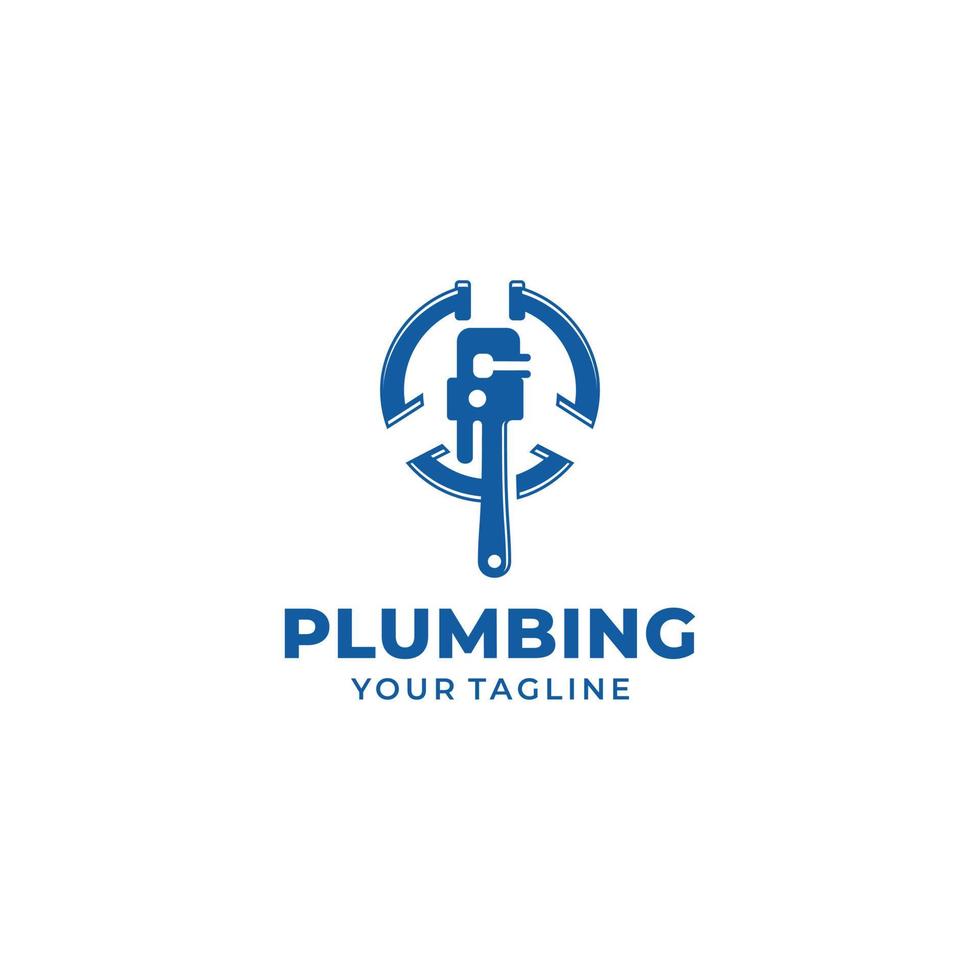 Plumbing Service Logo Design Vector Template