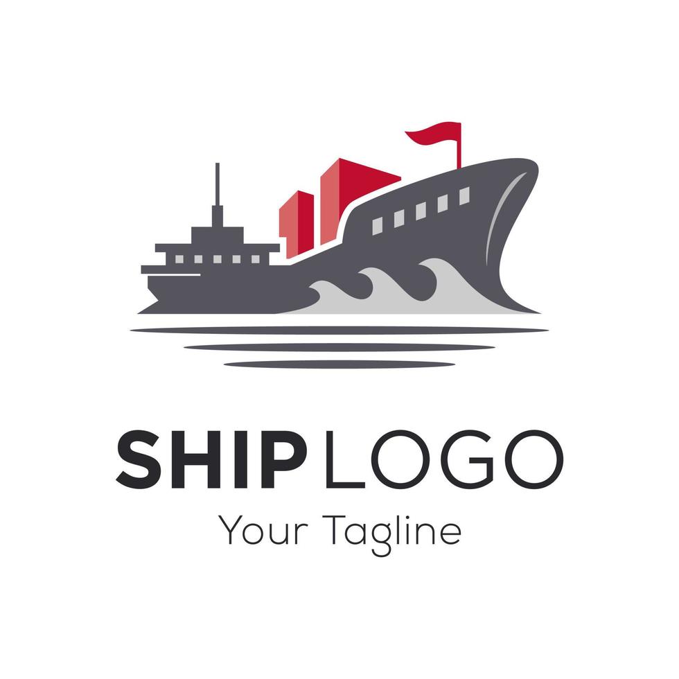 Cruise ship logo template vector