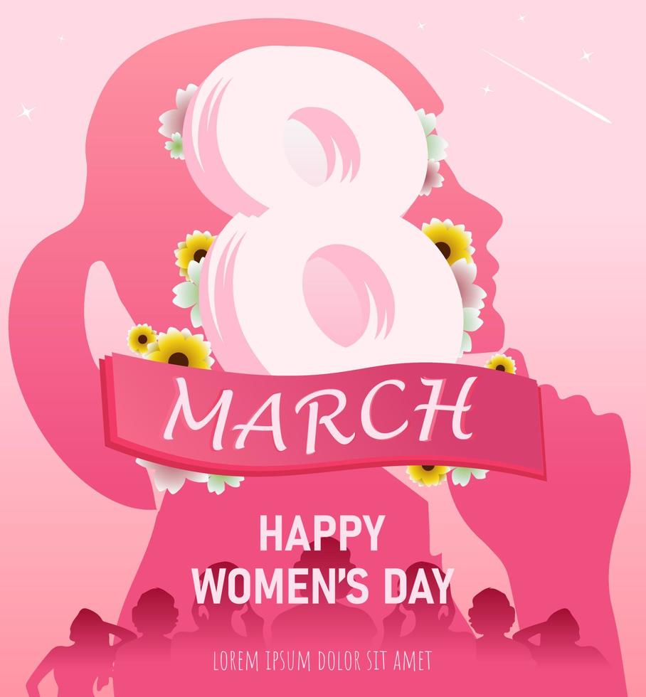 Happy Women Day vector