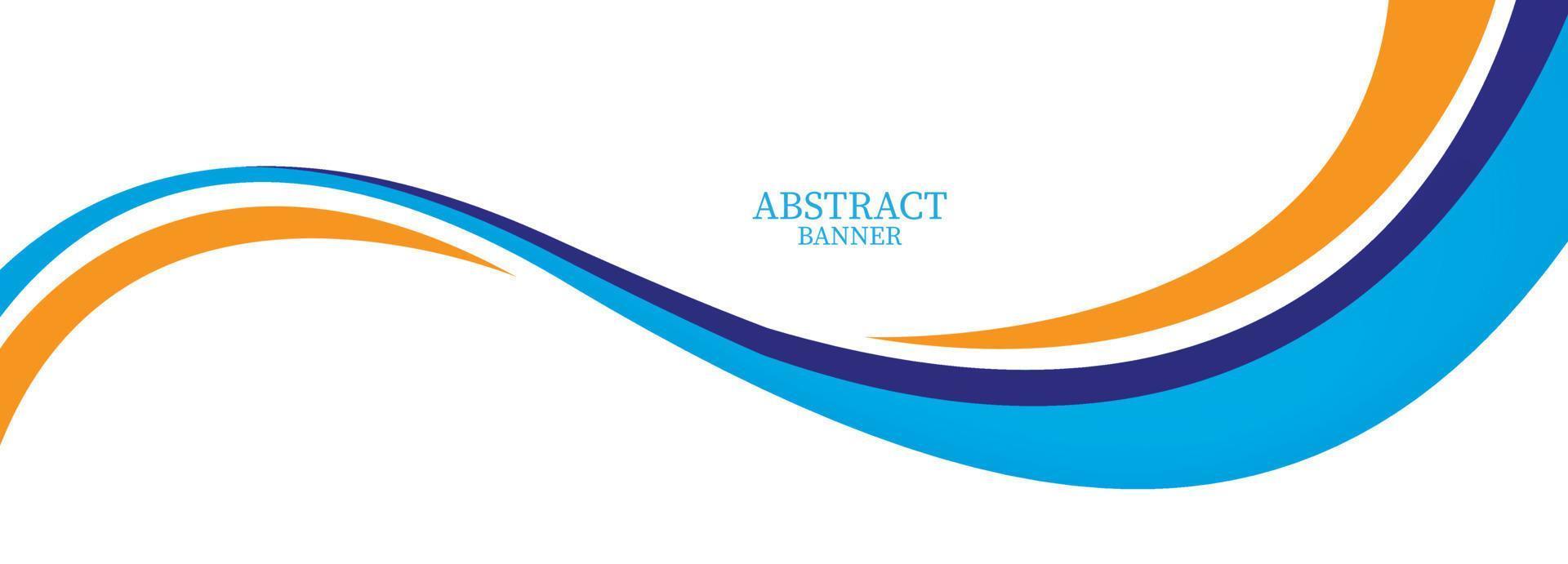 Blue Wave Banner Template Design vector