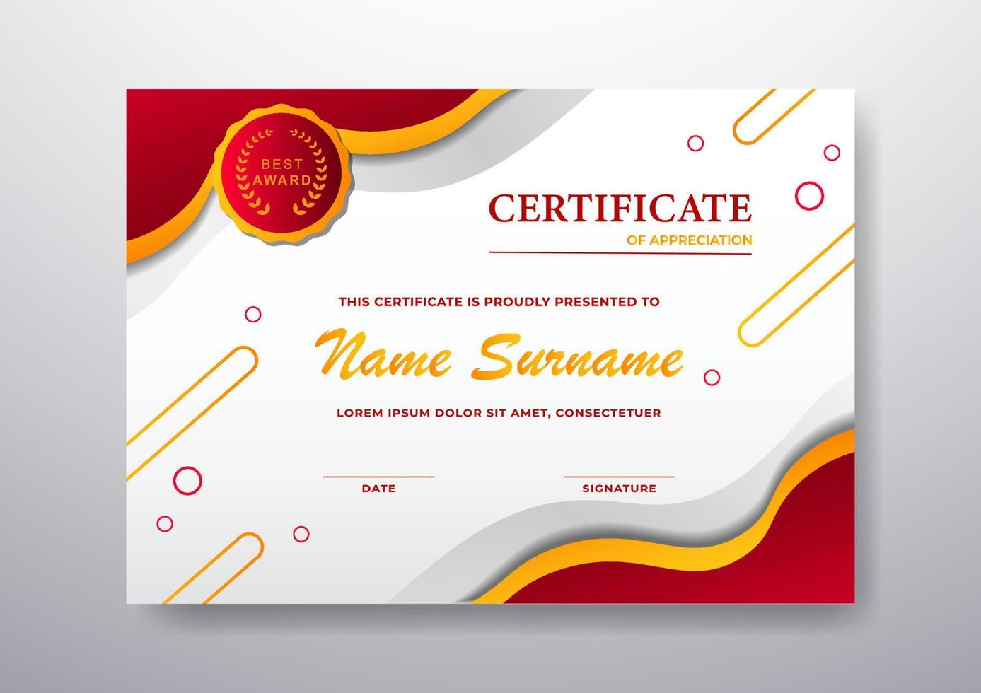 Elegant And Beautiful Certificate Template Design For  Corporate, Graduation, and Organization vector