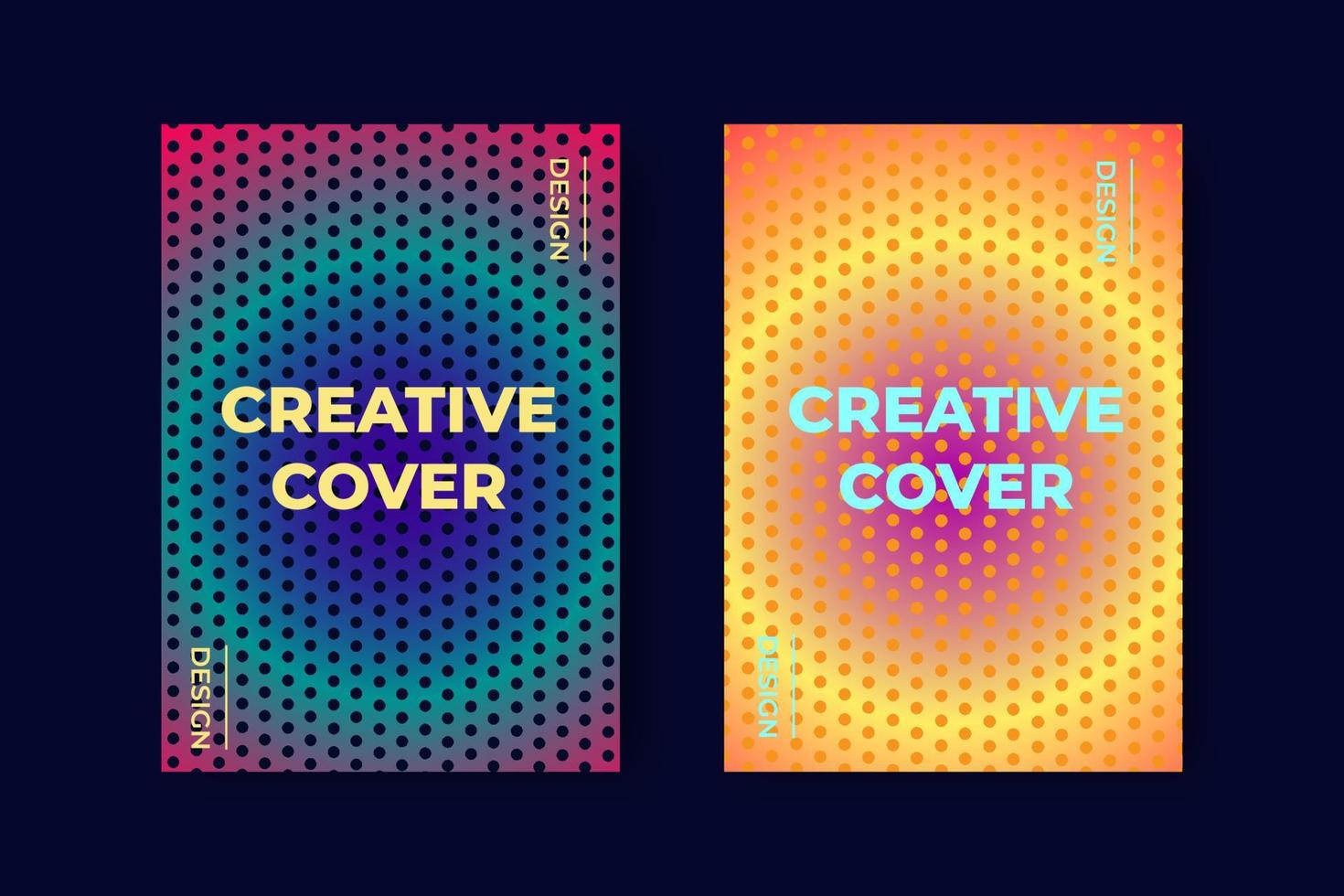 Set Of Geometrical Cover Design Template In A4 Size vector
