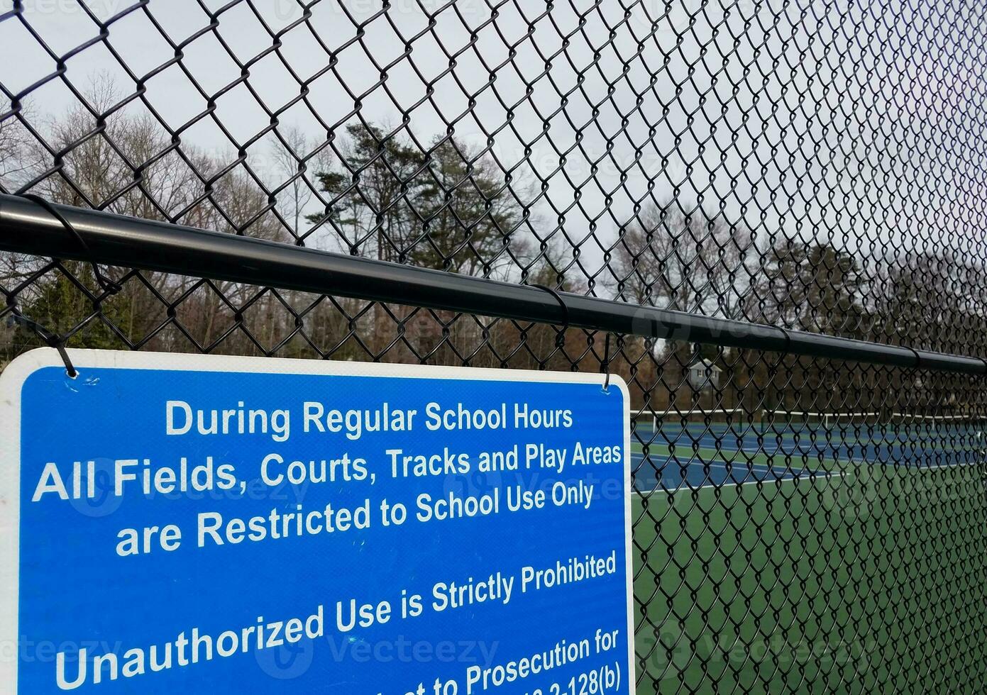 blue during regular school hours courts restricted to school use only photo