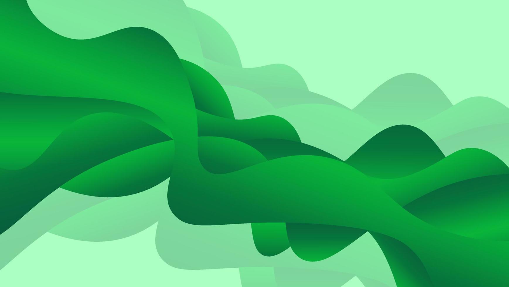 Green Wave Background vector