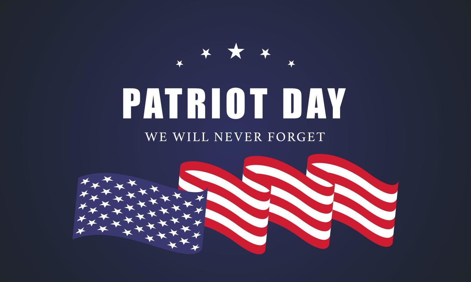 Patriot day USA Never forget 9.11 vector poster - vector Illustration