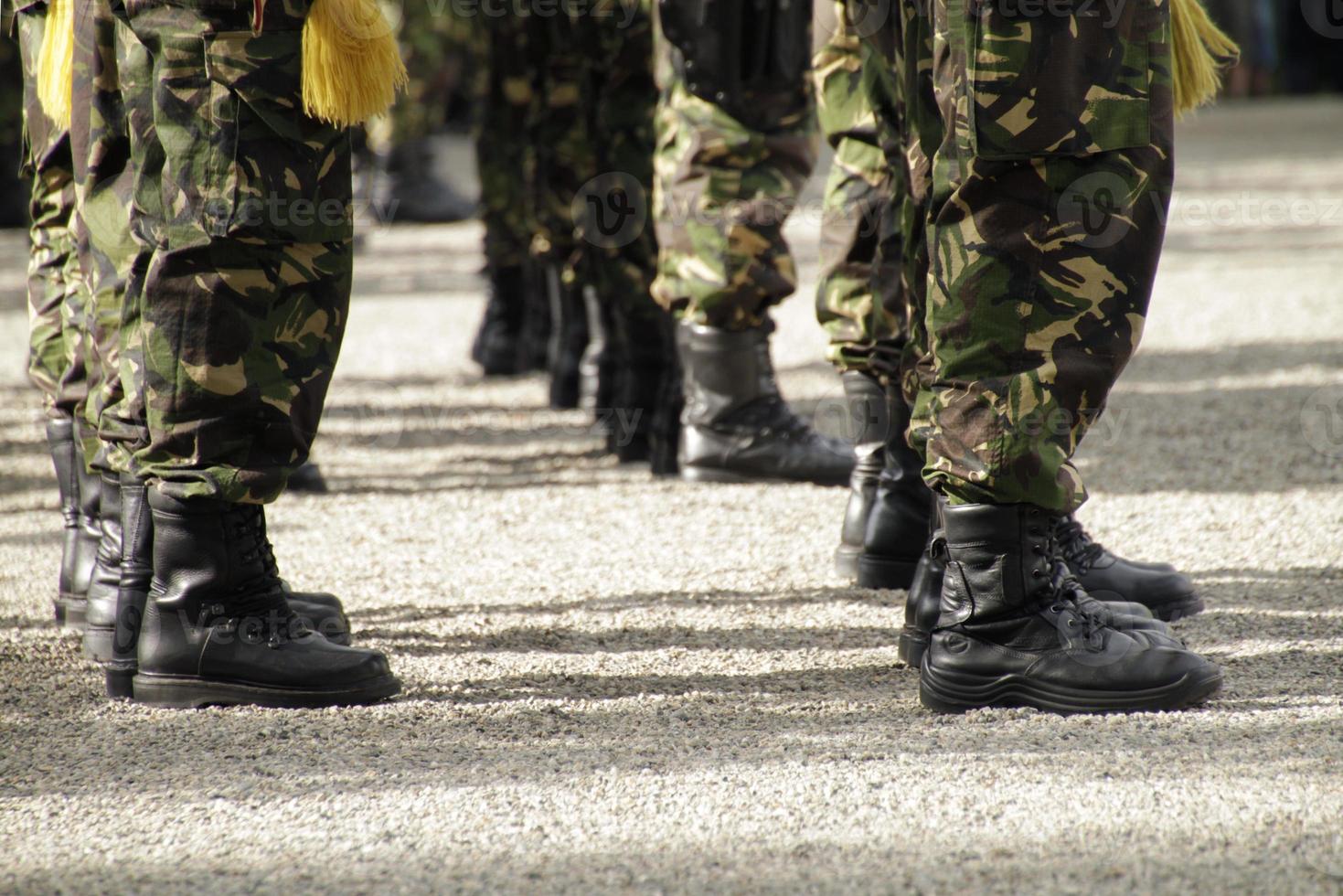 Soliders at a military parade photo