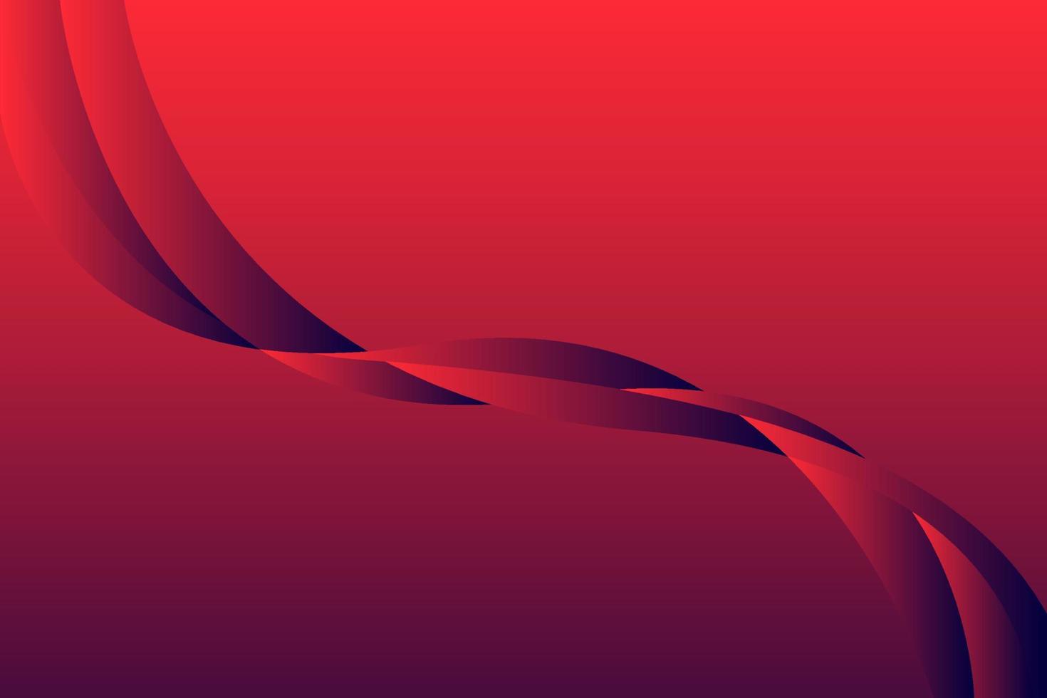 Red Wave Background Template Design vector