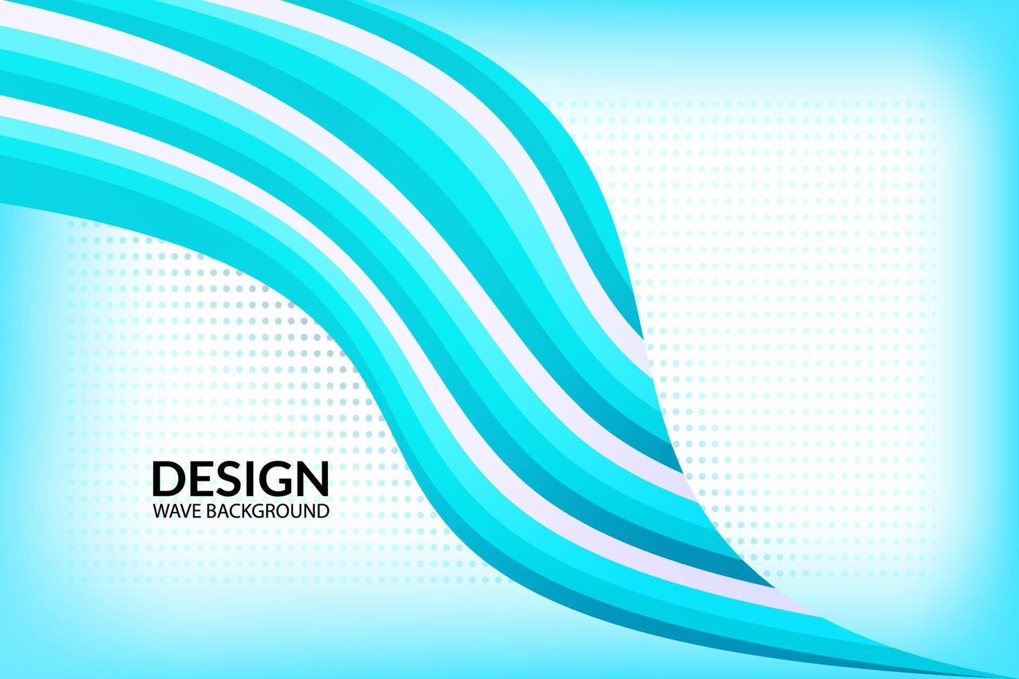 Abstract Blue Wave Background Design Template for flyer, website and Banner vector