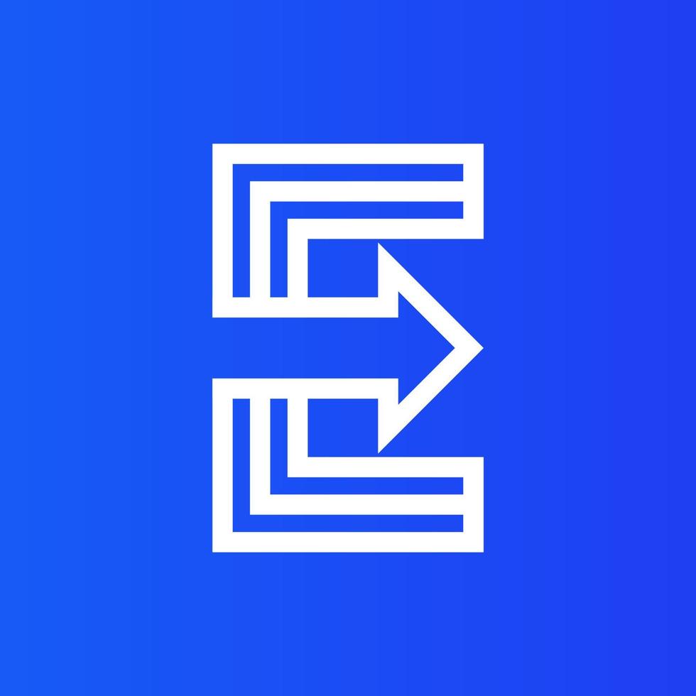 Letter E logo icon design element template. vector illustration
