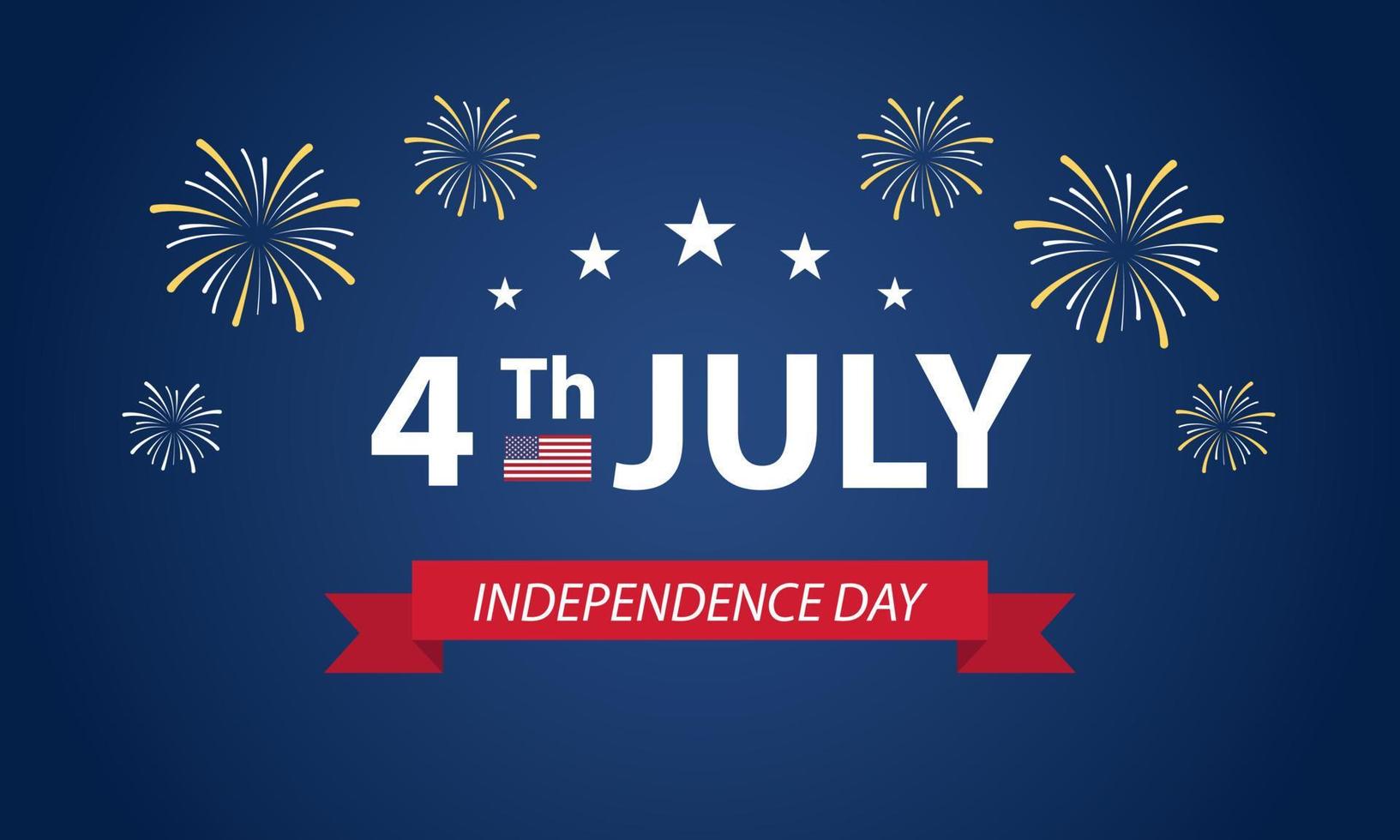Happy Independence day, 4th July national holiday. Vector illustration background, web banner.