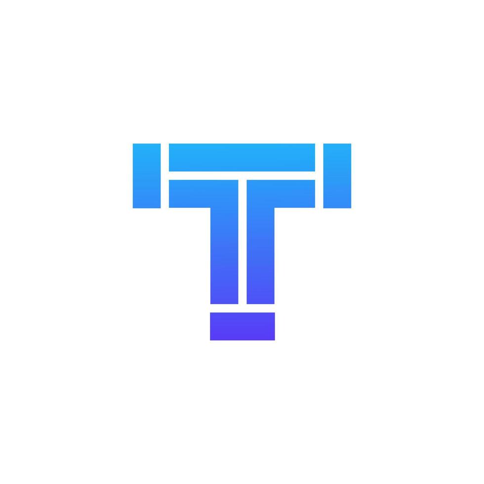 elementos de plantilla de diseño de icono de logotipo de letra t. ilustración vectorial vector