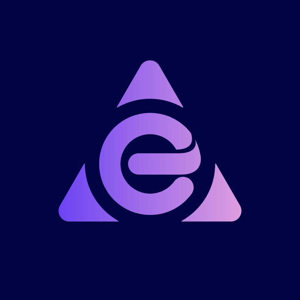 Letter E logo icon design element template. vector illustration