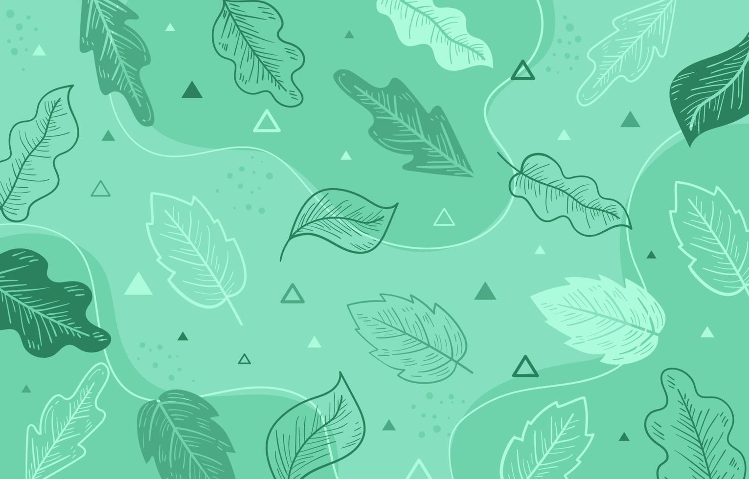 fondo de color verde menta floral vector