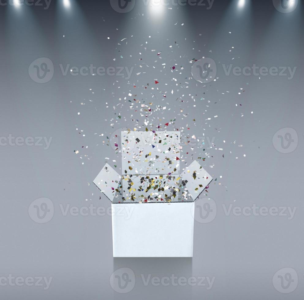 Open the white gift boxes and join the scatters to win prizes. There is a shining spotlight photo