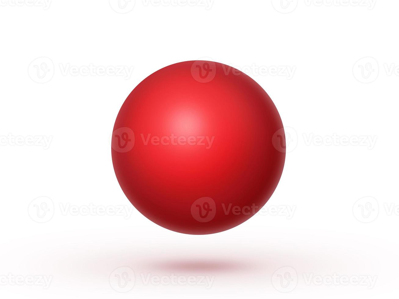 Red Spheres Isolated on white Background. 3D render photo