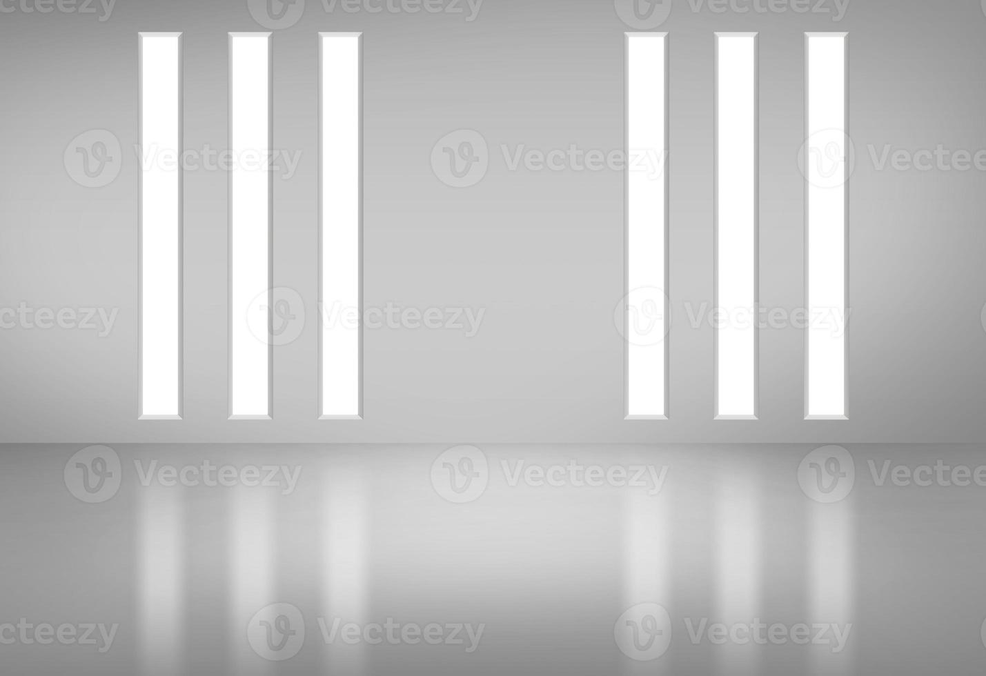 Modern bright interiors. 3D render photo