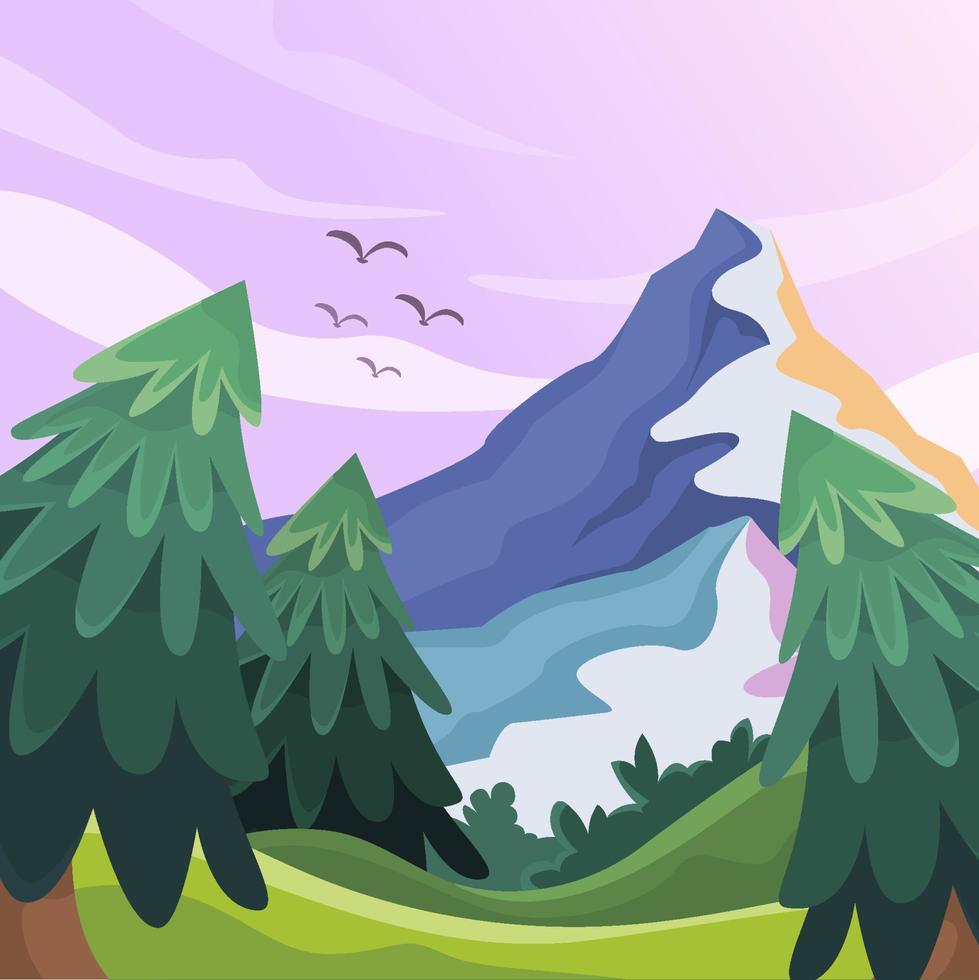 Background of Beautiful Day for Hiking vector