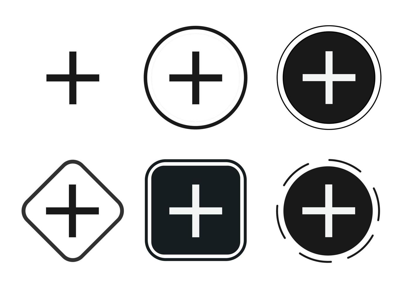 añadir icono. conjunto de iconos web. colección de iconos plana. ilustración vectorial sencilla. vector