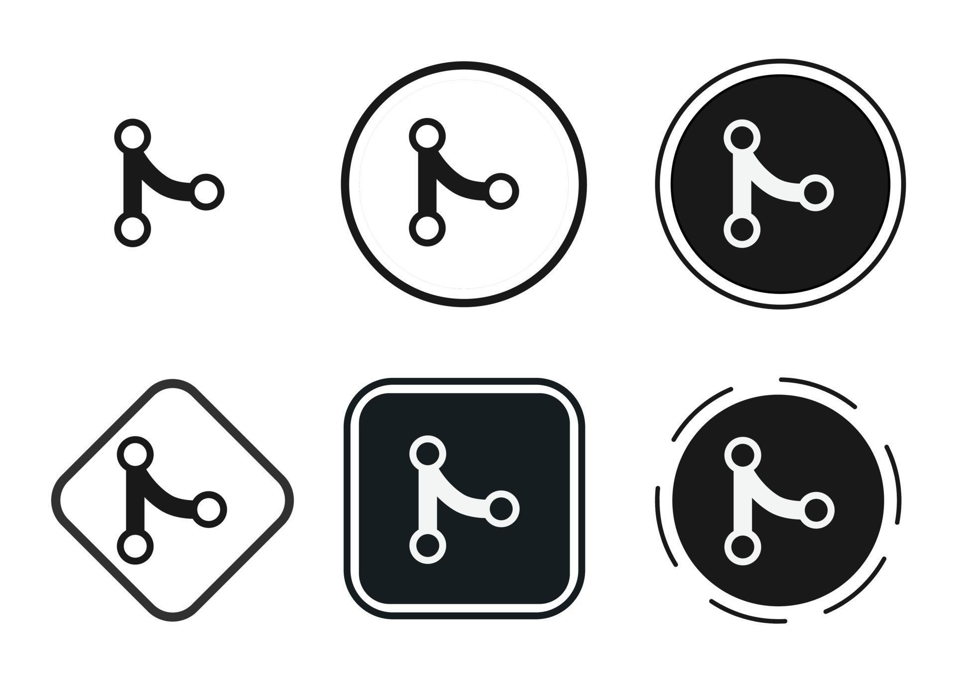 git merge icon . web icon set . icons collection flat. Simple vector ...
