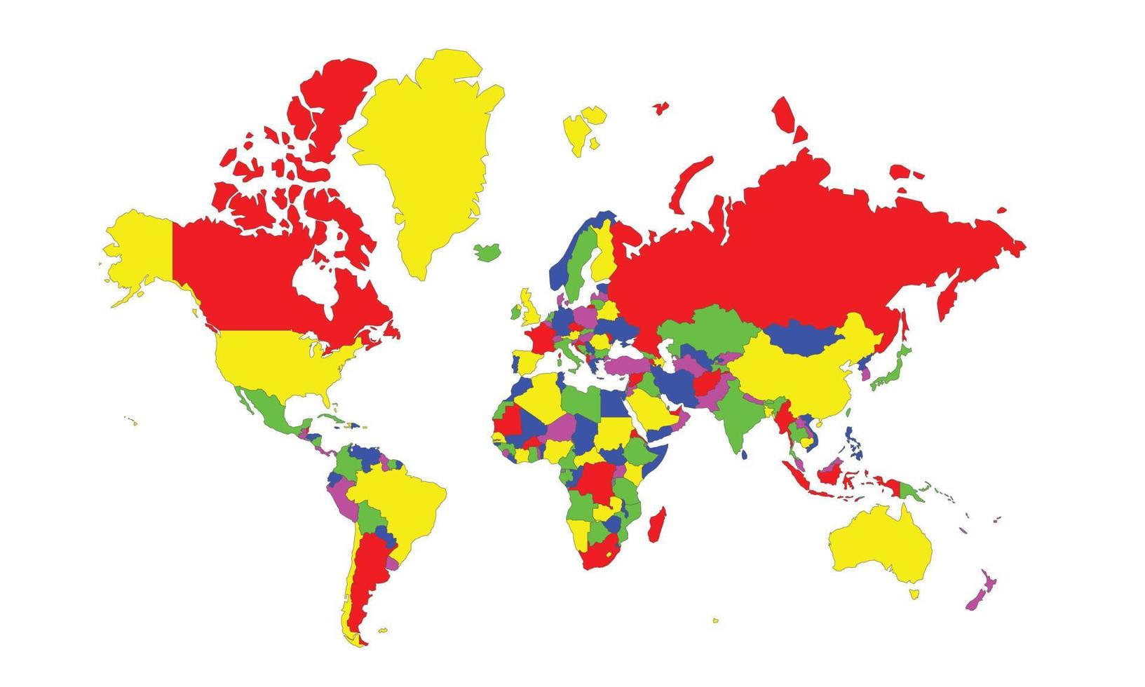 Map and flag of the world vector