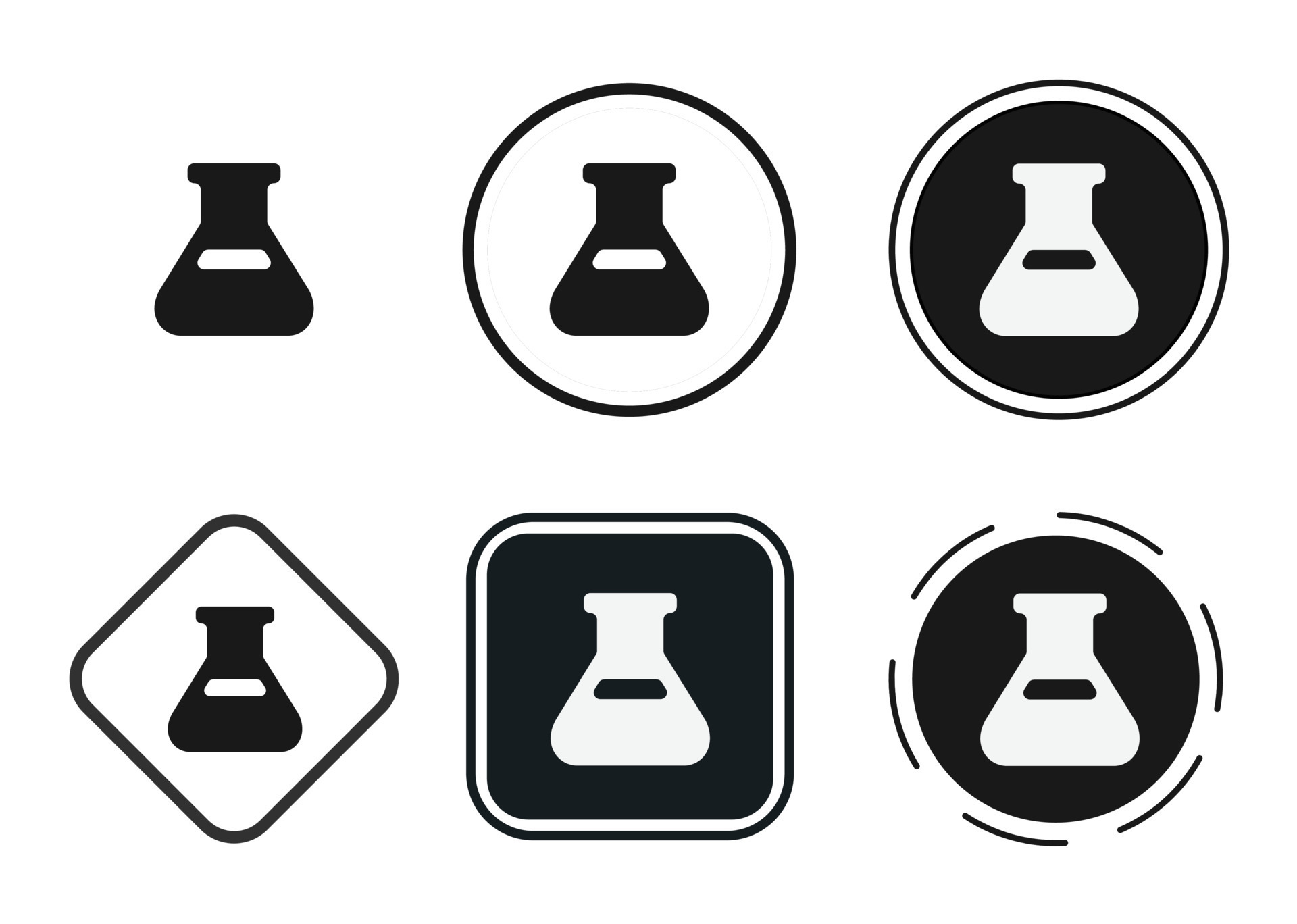flask icon . web icon set . icons collection flat. Simple vector ...