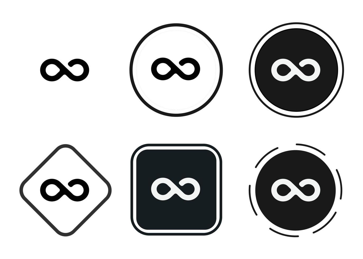 infinite icon . web icon set . icons collection flat. Simple vector illustration.
