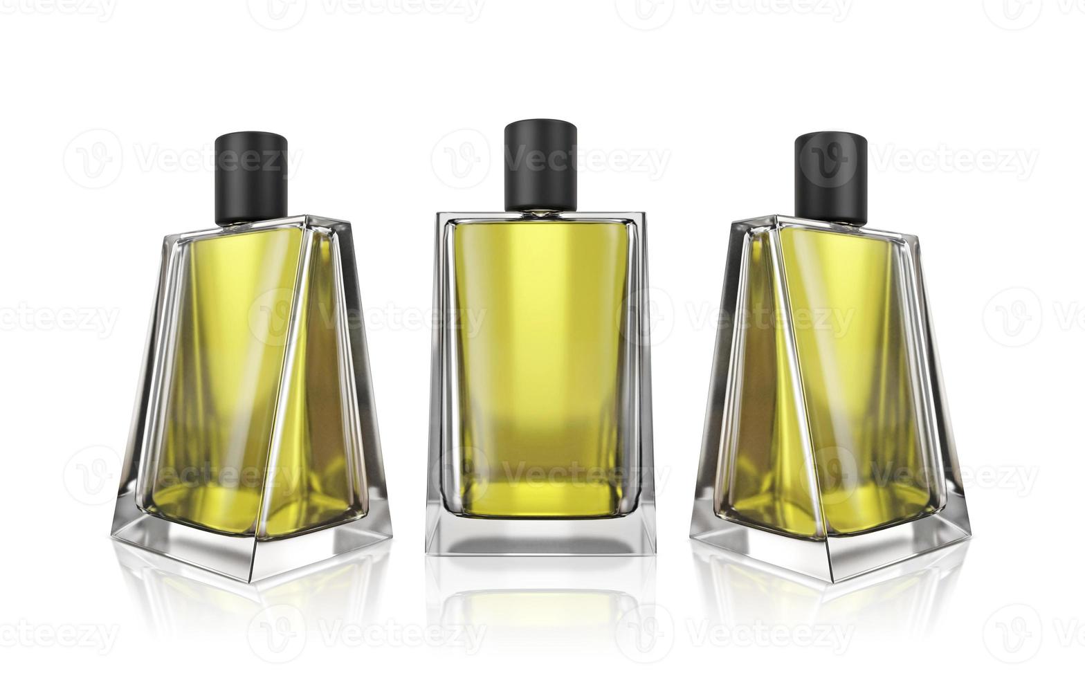 Perfume bottle on a white background. 3d render photo