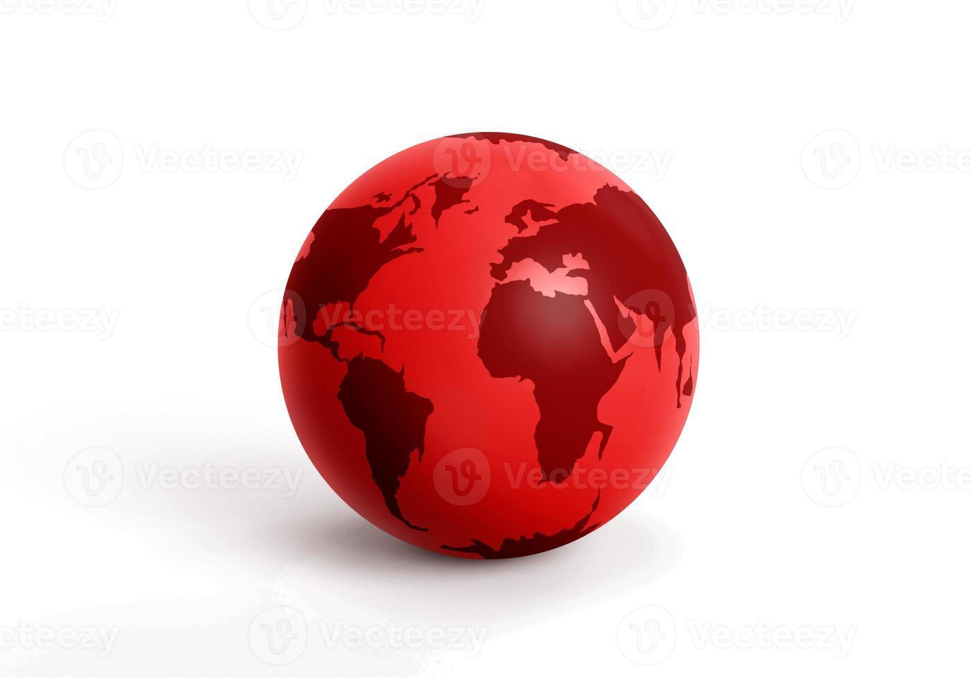 Earth globe icons. 3D render isolated on white background photo