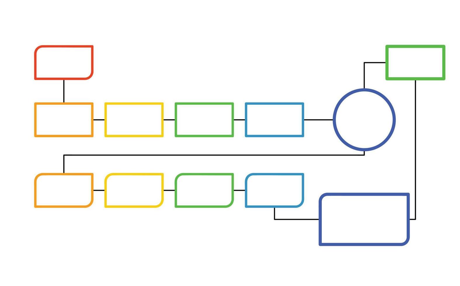 Linear Flowchart. Illustration of infographic business, graph and diagram planning vector